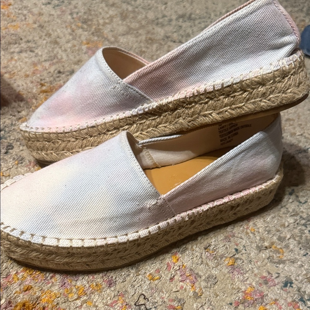 Splendid Women's Laney Pastel Espadrille Slip-On Shoes - White / Pink / Blue 9